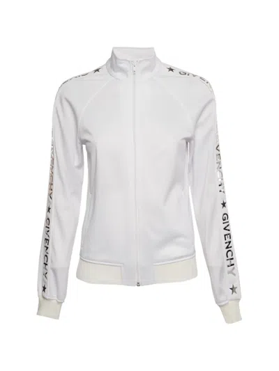 Pre-owned Givenchy Jersey Zip-up Sweatshirt In White