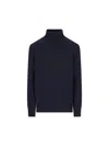 Givenchy Ribbed Turtleneck Jumper Cuffs Hem In Blue