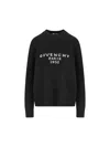 Givenchy Wool Blend Crew Neck Sweater With Ribbed Cuffs And Hem In Black