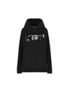 Givenchy Hooded Cotton Sweatshirt Featuring Kangaroo Pocket In Black