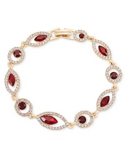 Givenchy Jet Crystal Link & Chain Adjustable Bracelet In Gold
