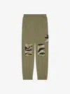Givenchy Jogger Pants In Fleece With Camo Patches In Light Khaki