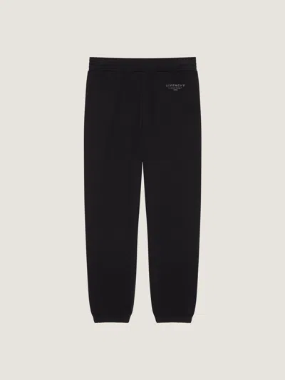 Givenchy Jogger Pants In Fleece With  Stamp Print In Black
