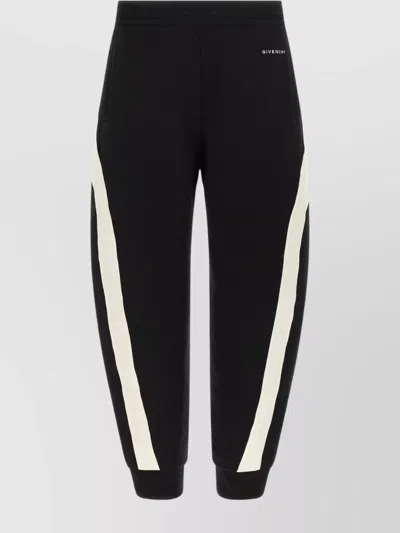 Givenchy Mens Black Open Seam Contrast Cotton-jersey Jogging Bottoms Xl
