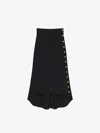 Givenchy Black Milan Stitch Skirt With Buttons