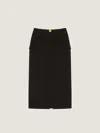 Givenchy Midi Skirt In Wool In Black