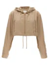 GIVENCHY K-WAY LOGO CASUAL JACKETS, PARKA BEIGE