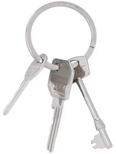 Givenchy Key Charm Keyring In Metallic