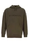 Givenchy Slim Fit Logo Graphic Hoodie In Khaki