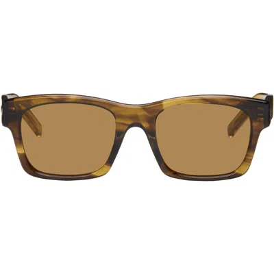 Givenchy Khaki Day Sunglasses In Brown Horn / Roviex