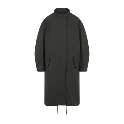 Givenchy Khaki Green Cotton Jacket In Black