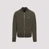 Givenchy Green Sweatshirt With Bomber Collar And 4g Logo In Wool Man In Green
