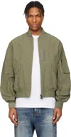 Givenchy Khaki Monogram 72 Bomber Jacket In Green