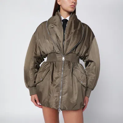 Givenchy Khaki Shawl-collar Bomber With Zip In Green