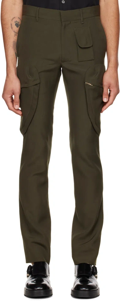 Givenchy Khaki Slim-fit Cargo Pants In 309-military Green
