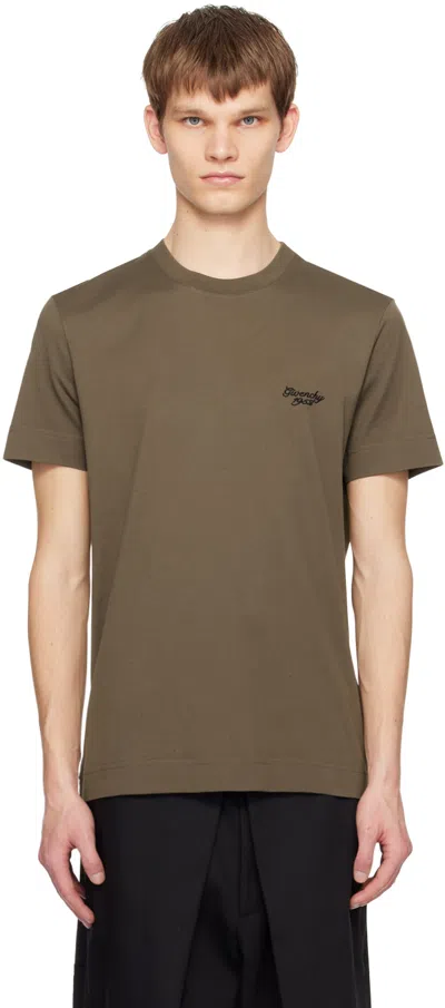 Givenchy Khaki Slim-fit T-shirt
