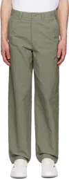 Givenchy Khaki Textured Monogram 72 Trousers In 331-almond Green