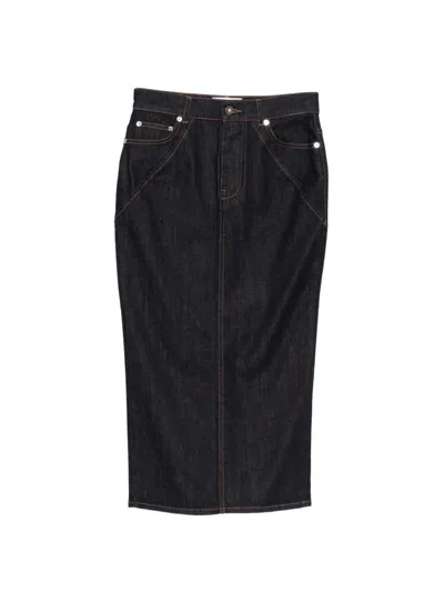 Givenchy Five-pockets Denim Skirt In Black