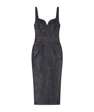 GIVENCHY GIVENCHY RAW DENIM KICKBACK DRESS