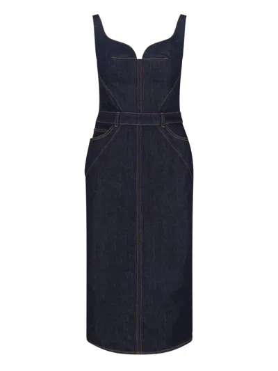 Givenchy Kickback Midi Dress In Blue