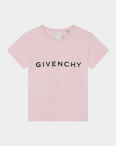 Givenchy Kid's Classic Logo-print T-shirt In Marshmallow