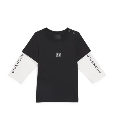 Givenchy Kids 4g Double-sleeve T-shirt (24-36 Months) In Black