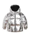 Givenchy Monogram-print Padded Coat In Gray