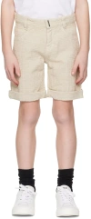 Givenchy Kids Beige Rolled Shorts In 184 Lime Stone