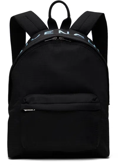Givenchy Kids Black Jacquard Logo Backpack In 09b Black