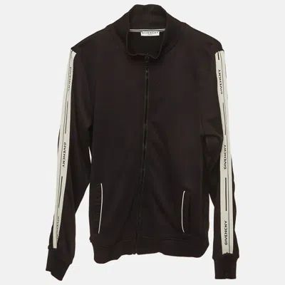 Pre-owned Givenchy Kids Black Jersey Zip-up Track Jacket 12yrs