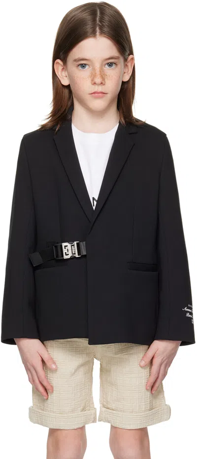 Givenchy Logo-buckle Fastened Blazer In 09b Black