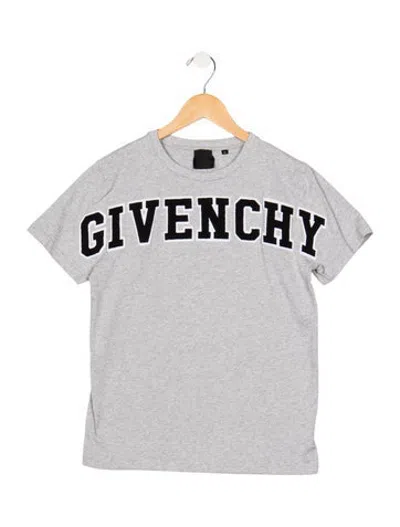 Pre-owned Givenchy Kids Boys Embroidered Patch Short Sleeve Shirt In Grey