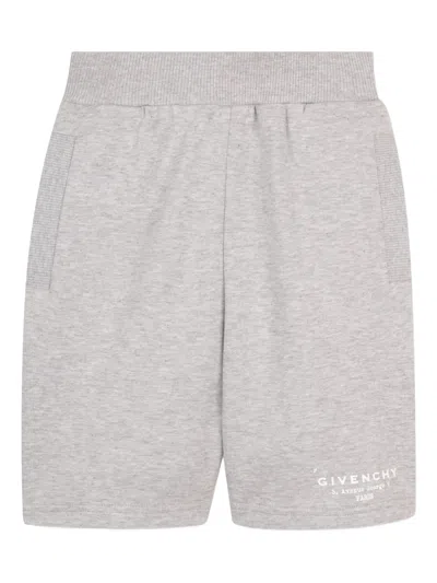 Givenchy Kids Boys' Mini Aesthetic Waist Shorts With Logo In Grey