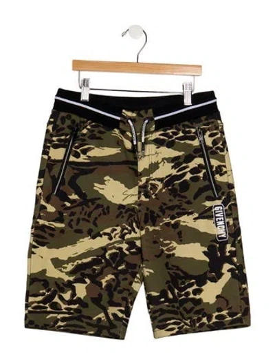 Pre-owned Givenchy Kids' Boys' Patterned Knee Length Shorts In Green