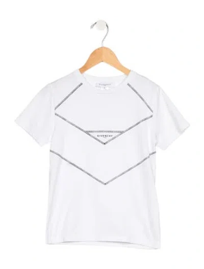 Pre-owned Givenchy Kids' Boys' Solid Short Sleeve T-shirt In White