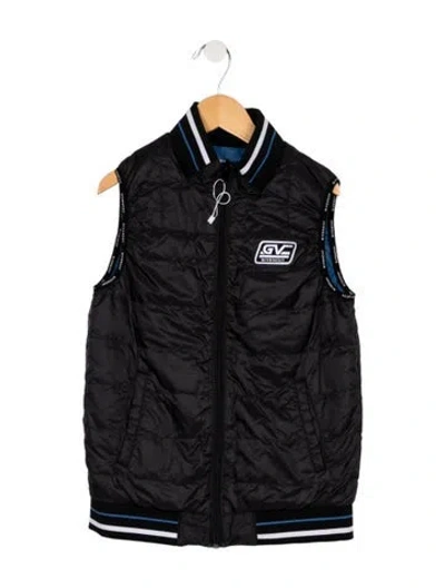 Pre-owned Givenchy Kids' Boys' Solid Sleeveless Puffer Vest In Black
