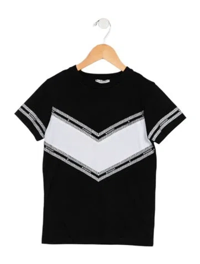 Pre-owned Givenchy Kids' Boys' Two-tone Short Sleeve T-shirt In Black