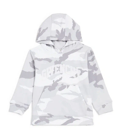 Givenchy Kids Camouflage Print Logo Hoodie (4-12+ Years) In Grey