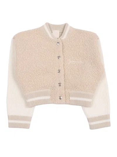Givenchy Kids Cardigan Tricot In Brown