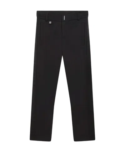 Givenchy Kids Ceremony Logo Printed Straight Leg Pants In Black