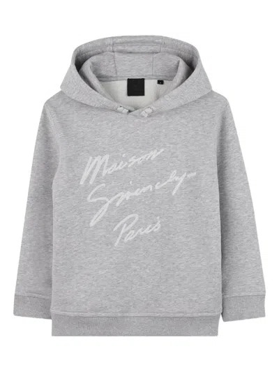 Givenchy Kids Classic Hooded Sweater For Boys In Gray