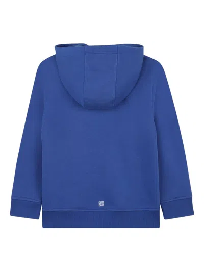 Givenchy Kids Classic Hooded Sweater For Boys - Long Sleeves In Blue