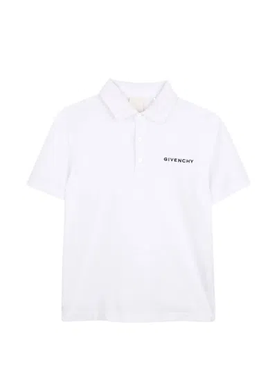Givenchy Kids Classic Short Sleeve Polo For Boys In White