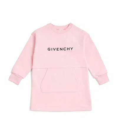 Givenchy Kids' Cotton-blend Logo Dress (4-12+ Years) In Pink