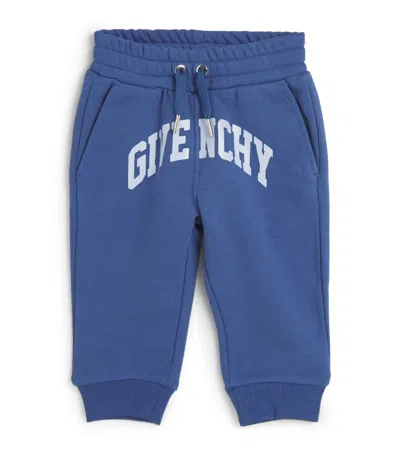 Givenchy Cotton-blend Logo Sweatpants (24-36 Months) In Blue