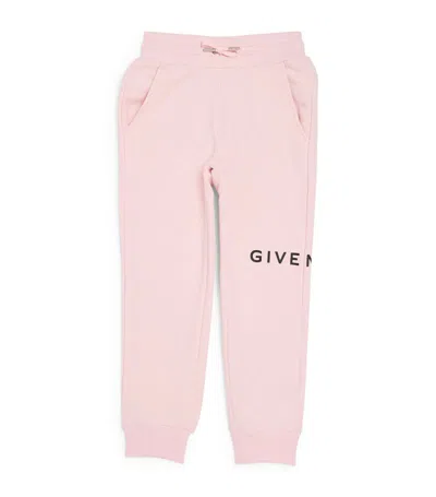 Givenchy Kids' Cotton-blend Logo Sweatpants (4-12+ Years) In Rosa