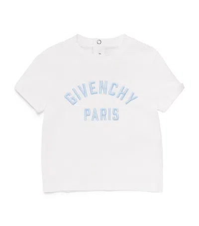 Givenchy Kids Cotton Embroidered Logo T-shirt In White