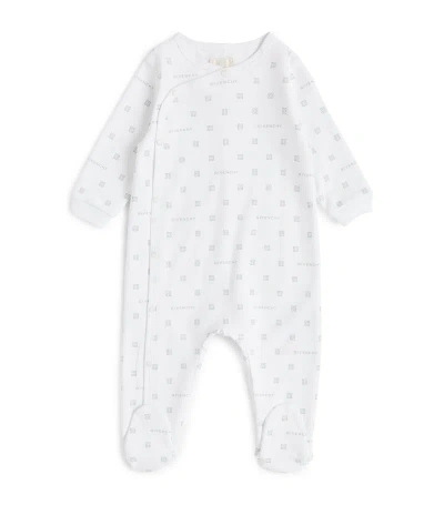 Givenchy Kids' Cotton Logo All-in-one (1-9 Months) In White