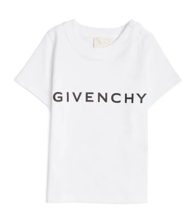 Givenchy Kids Cotton Logo T-shirt (2-3 Years) In White