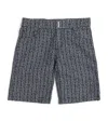 Givenchy Boys Blue Jacquard Denim 4g Shorts In Blue
